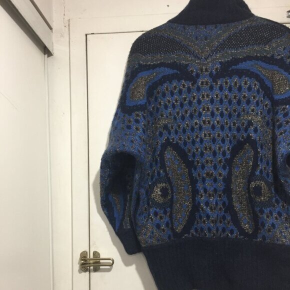 VINTAGE SPANNER IMPORTS MOHAIR WOOL BLEND KNIT SWEATER JACKETS SIZE M - Picture 6 of 8